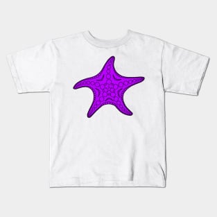 Starfish (black/purple) Kids T-Shirt